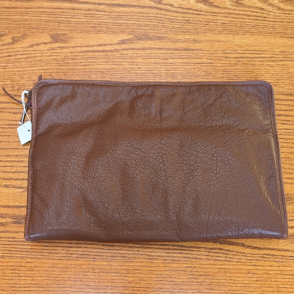 Vintage Carlos Falchi Large Leather Portfolio Case - Picture 2 of 4